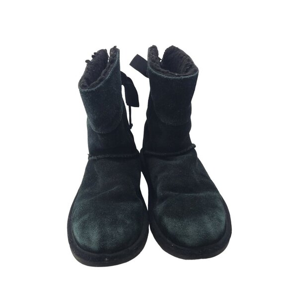 Koolaburra by UGG KIDS's Suede Mini Boots - Burra BLACK Size 1 - Picture 2 of 8
